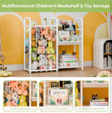 GRANNY SAYS Kids Bookshelf and Toy Storage Organizer, Nursery Book Shelves with 3 Compartments, Toddler Bookshelf for Kid Rooms Playroom, Baby Bookcase for Orgaizing Plush Toys Stuffed Animals, White