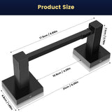 DEGULAS Toilet Paper Holder, Matte Black Stainless Steel Toilet Roll Holder, Wall Mounted Double Post Pivoting Modern Tissue Dispenser for Bathroom, Kitchen, RV