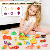 Cutting Pretend Play Food with Bag 41 Pcs Food Toy Kitchen Set Kids Educational Toys Gifts T15