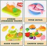 Cutting Pretend Play Food with Bag 41 Pcs Food Toy Kitchen Set Kids Educational Toys Gifts T15