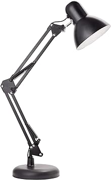 Newhouse Lighting Wright Painted Black Metal Flexible 2-in-1 Weighted Base and Clamp Mount Swing Arm Wright Architect Desk Lamp with Energy-Efficient 5-Watt LED Bulb