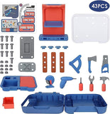 Kids Tool Set, 3 in 1 Kids Tool Bench Set Toddler Toolbox Pretend Play Construction Toys Drill Saw Repair Accessories for Kids t3