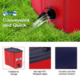 V-HANVER Dog Pool Pets Bathing Tub Plastic Wading Kiddie Pool for Medium and Large Dogs Kids - Portable Foldable Collapsible, 95 X 12 inch