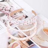 Yymobt 5 Pcs Different Designs Headbands for Women Flower Headband Set Fashion Cute White Hairband Different Pattern Vintage Wide Hair Accessories