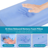 lxjnfac Memory Foam Pillows for Side, Back and Stomach Sleepers, Bed Pillow with Washable Cover and Breathable Mesh, Bed Pillow for Sleeping Standard Size (White&Grey)