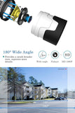 CHORTAU Outdoor Wireless Security Camera, Waterproof WiFi IP Camera With FHD 1080P, 180° Wide Angle Wireless Wifi Camera Home Surveillance Bullet Camera With Motion Detection