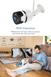 CHORTAU Outdoor Wireless Security Camera, Waterproof WiFi IP Camera With FHD 1080P, 180° Wide Angle Wireless Wifi Camera Home Surveillance Bullet Camera With Motion Detection