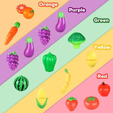 Cutting Pretend Play Food with Bag 41 Pcs Food Toy Kitchen Set Kids Educational Toys Gifts T15