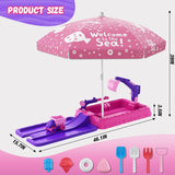 HYES Sandbox with Lid, Dirt Digger Excavator Sand Box with Cover