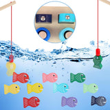 Aomola Montessori Toys for Kids,Wooden Fishing Game Sorting Puzzles Toys,Education Toy Gifts t1