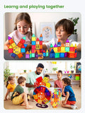 Magnetic Tiles Building Blocks 46pcs Advanced Set STEM Toys for 3+ Year