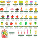 Cutting Pretend Play Food with Bag 41 Pcs Food Toy Kitchen Set Kids Educational Toys Gifts T15