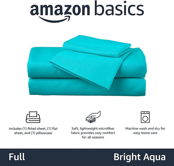 Amazon Basics Kid's Sheet Set Soft, EasyWash Lightweight Microfiber