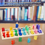 Aomola Montessori Toys for Kids,Wooden Fishing Game Sorting Puzzles Toys,Education Toy Gifts t1