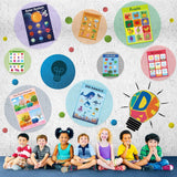 Aomola 20Pack Preschool Learning Posters Educational Preschool Posters with Glue Dots,Learning Resources Teaching Supplies for Nursery Homeschool Kindergarten Playroom t2