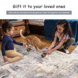 Lahome Modern Abstract Runner Rug - 2x6' Gray Washable Runners for Hallways Rugs for Living Room, Soft Non-Slip Contemporary Indoor Accent Laundry Room Carpet Runner for Gift Entryway Bedroom Door