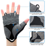 Souke Sports Cycling Bike Gloves Padded Half Finger Bicycle Shock-Absorbing Anti-Slip MTB Road Biking for Men/Women