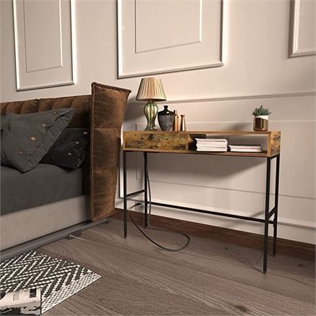 NEW, FRUNIMALL Console Table with Outlet Drawers