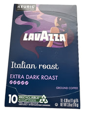 Lavazza Italian Roast Extra Dark Roast 10 K-Cup Box