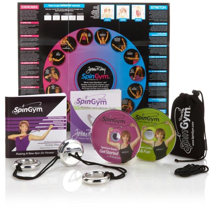 NEW Forbes Riley SpinGym Deluxe Upper Body Workout System w/2 Workout DVDs &Case