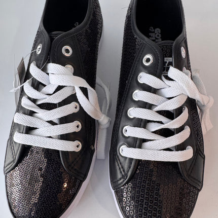 Gotta Flurt Women's Disco II Black Sequin Low Top Dance Sneaker