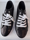 Gotta Flurt Women's Disco II Black Sequin Low Top Dance Sneaker