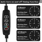 VIHOSE 10 PACK ClipOn 6000K White LED Full Spectrum Plant Grow Light 2 HEAD