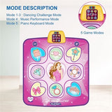 AOMOLA Kids Electronic Musical Play Dance Mat with 5 Game Modes