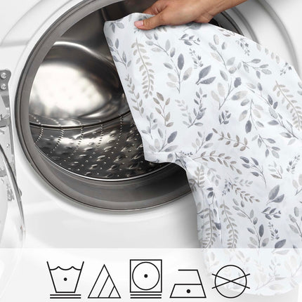 Boppy Nursing Pillow Original Support, Gray Taupe Leaves, Ergonomic Nursing Essentials for Bottle and Breastfeeding, Firm Fiber Fill, with Removable Nursing Pillow Cover, Machine Washable