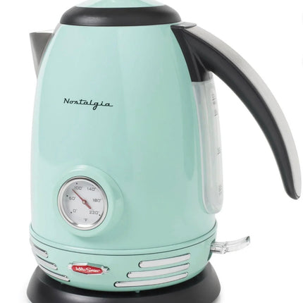 Nostalgia RWK150AQ Retro Stainless Steel Electric Water Kettle 1.7 L Aqua