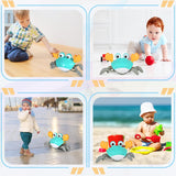 Baby Walking Crab, 1 Year Old Children's Toys, With Sound and Speed Adjustment Switch, USB Rechargeable, Gifts for Children from 6 Months to 5 Years (Green)