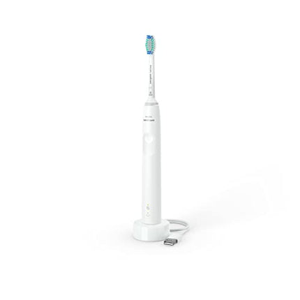 Philips Sonicare 3100 Rechargeable Electric Toothbrush with Pressure Sensor, White HX3681/03