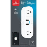 Globe Wi-fi Smart 2 Outlet Plug With USB Ports, 15 Amp, Non-independent Controlled
