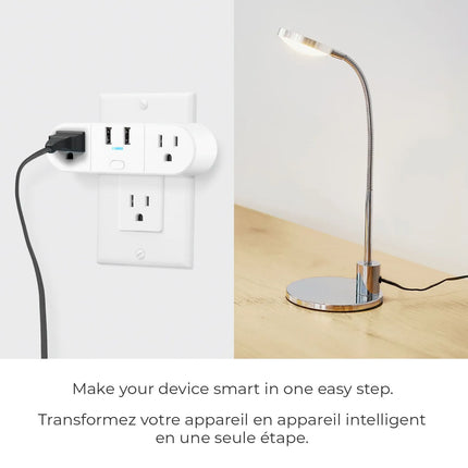 Globe Wi-fi Smart 2 Outlet Plug With USB Ports, 15 Amp, Non-independent Controlled