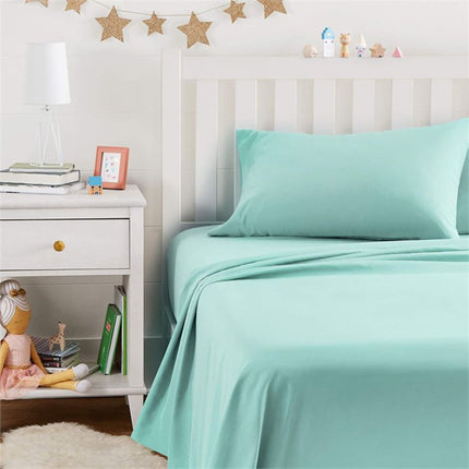 Amazon Basics Soft Microfiber Sheet Set with Elastic Pockets - Twin, Light Jade Green GK8Y
