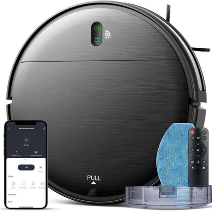 ROBOT 2 in 1 Mopping Robot Vacuum Cleaner with Schedule, Wi-Fi/Voice/App