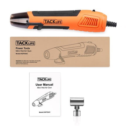TACKLIFE Mini Heat Gun, 350W/662°F Hot Air Gun with 6.56Ft Long Cable-HGP35AC