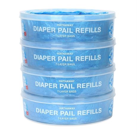 HATHWAY 4-PACK Diaper Pail 7-Layer Refills