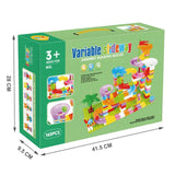 165 Pieces Plastic Construction Building Blocks Diy Assembly Race Track Toy Marble Run Blocks Toy Set for Kids