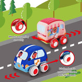 Car Toys Gifts for Toddlers, Kids Pull-Back Vehicle Set - Soft Baby Toy Set with 4 Cars and Trucks