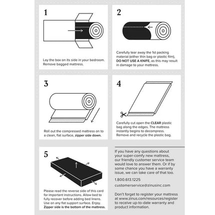 Zinus Spa Sensations 4 inch Quilted Top Memory Foam Mattress, Twin