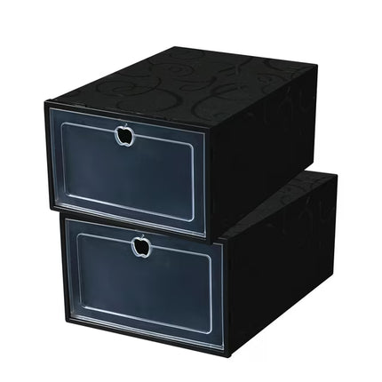 12 Pack Shoe Storage Organizer Boxes, Shoe Boxes Clear Plastic Stackable, Shoe Organizer for Closet, Plastic Shoe Boxes with Lids, Shoe Containers for Entryway, Bedroom