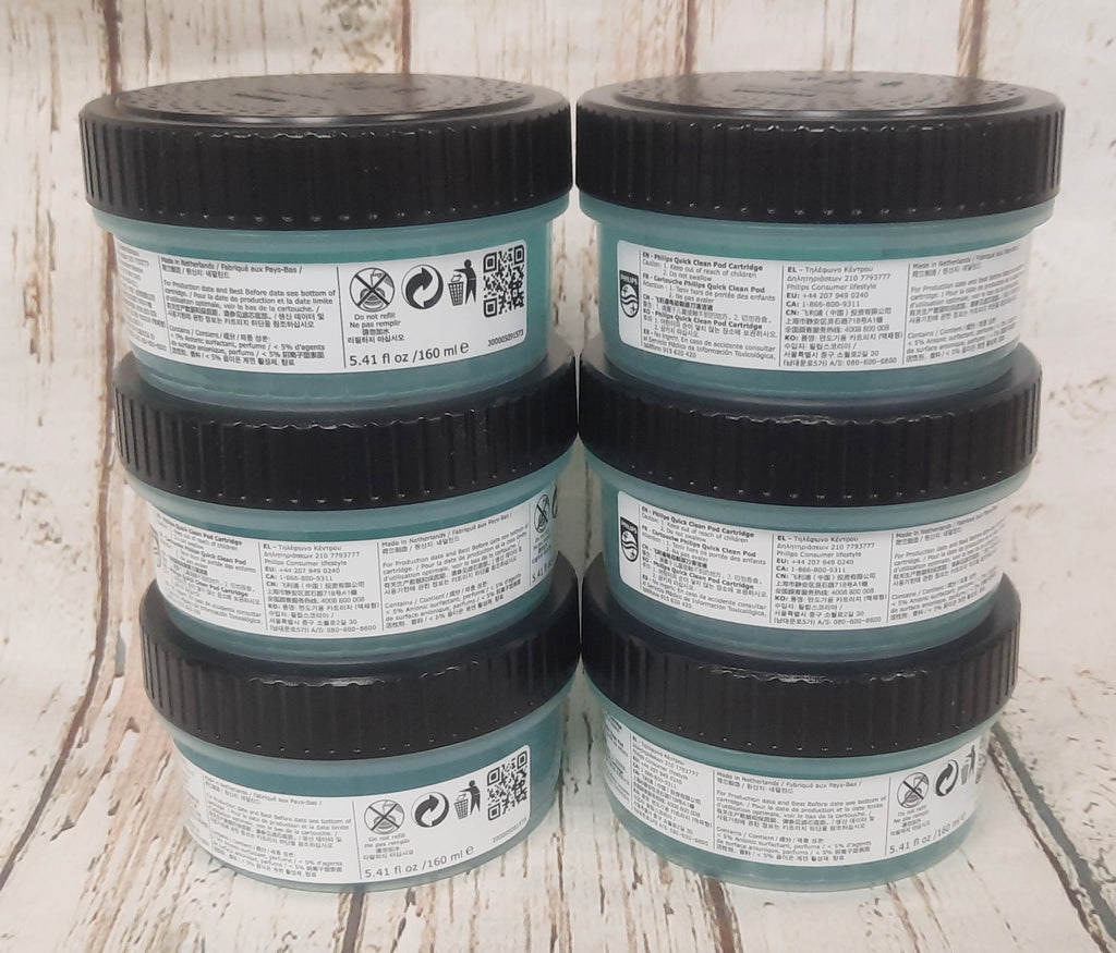 LOT OF 6 NEW, PHILIPS Quick Clean Pod Cartridges, 5.41 fl oz/160ml each