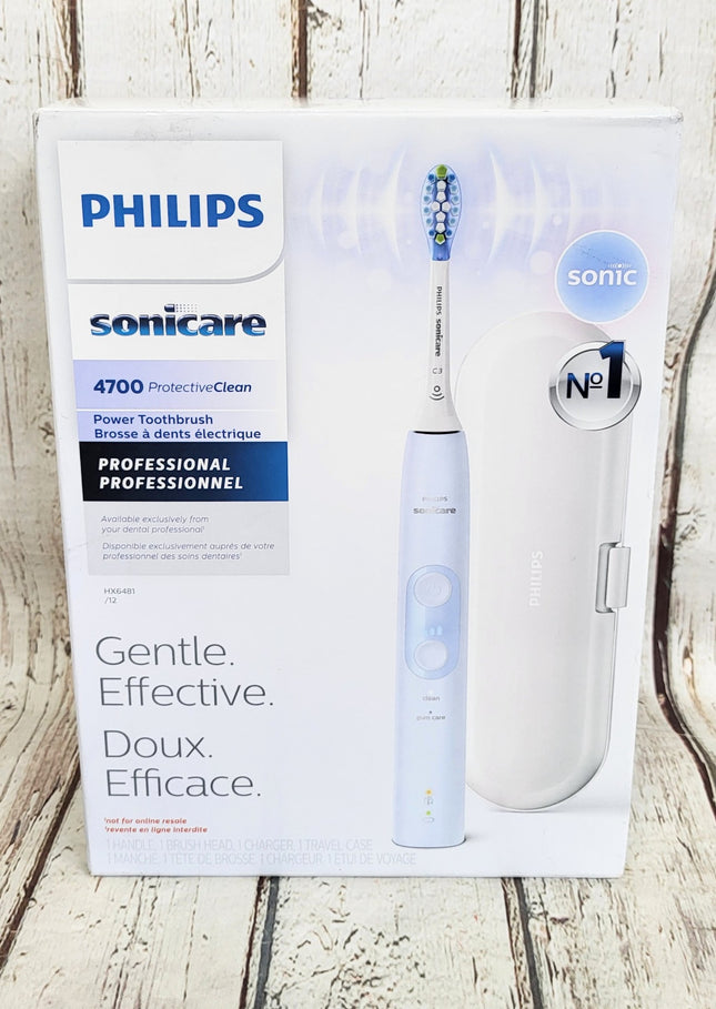 NEW Philips Sonicare ProtectiveClean 4700 Sonic Electric Toothbrush HX6481/12 BLUE