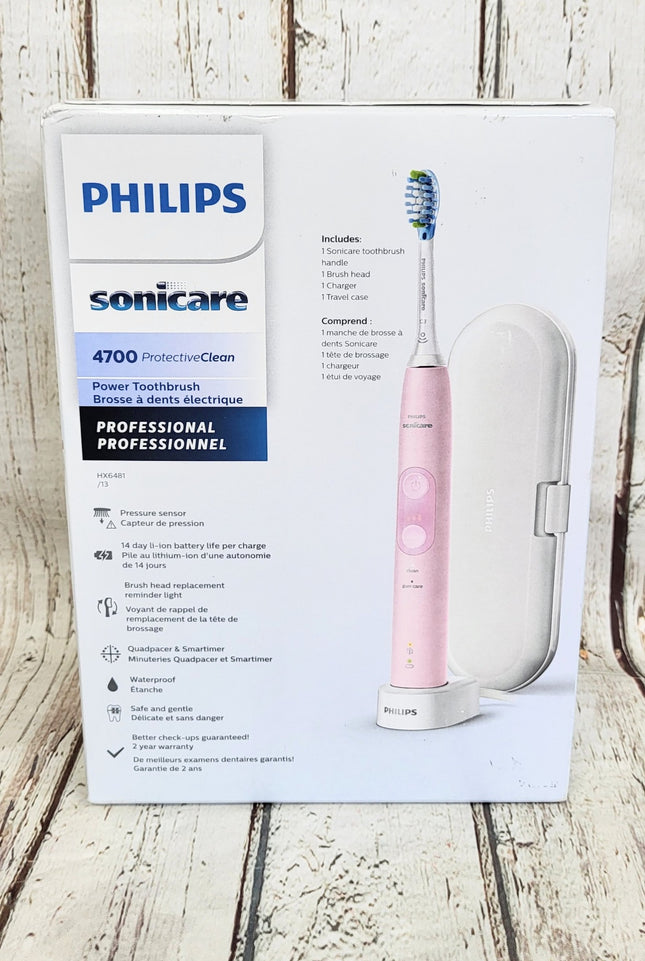 NEW Philips Sonicare ProtectiveClean 4700 Sonic Electric Toothbrush HX6481/13 PINK