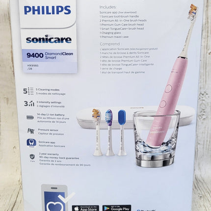 Philips Sonicare 9400 DiamondClean Smart Sonic electric toothbrush with app HX9985/28