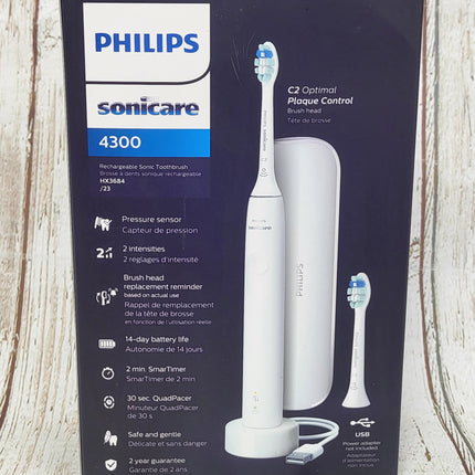 Philips Sonicare 4300 Series Sonic electric toothbrush HX3684/23