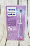 Philips Sonicare 4100 Electric Toothbrush, Sonic Toothbrush with Two Intensity Levels, Pressure Sensor and Timer, Lush Lilac Prismatic, Model HX3689/24