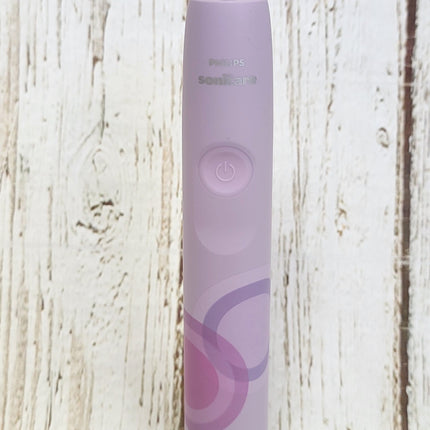 Philips Sonicare 4100 Electric Toothbrush, Sonic Toothbrush with Two Intensity Levels, Pressure Sensor and Timer, Lush Lilac Prismatic, Model HX3689/24