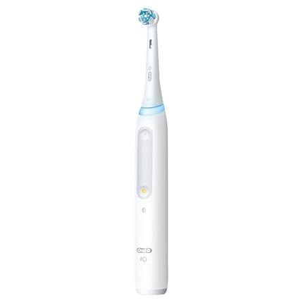 Oral-B iO4 Electric Toothbrush, for a Gentle Clean and Healthier Gums, White, iO Series 4 with 1 Toothbrush, 1 Brush Head, and 1 Travel Case
